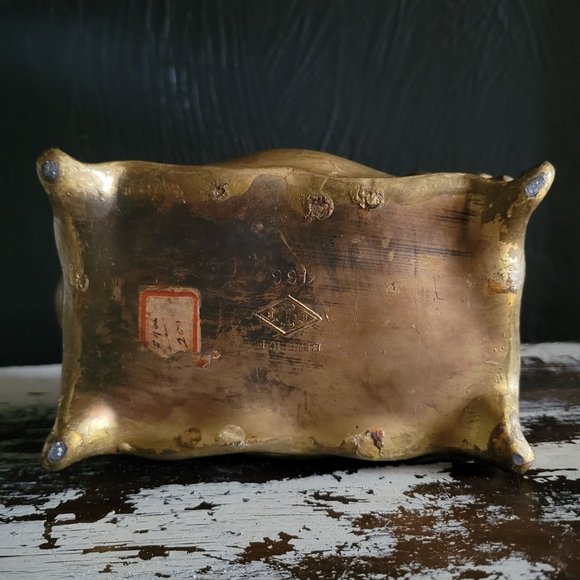 Vintage American Art Nouveau Gilt Metal Jewel Casket/ Jewelry Box by Benedict - Picture 7 of 8